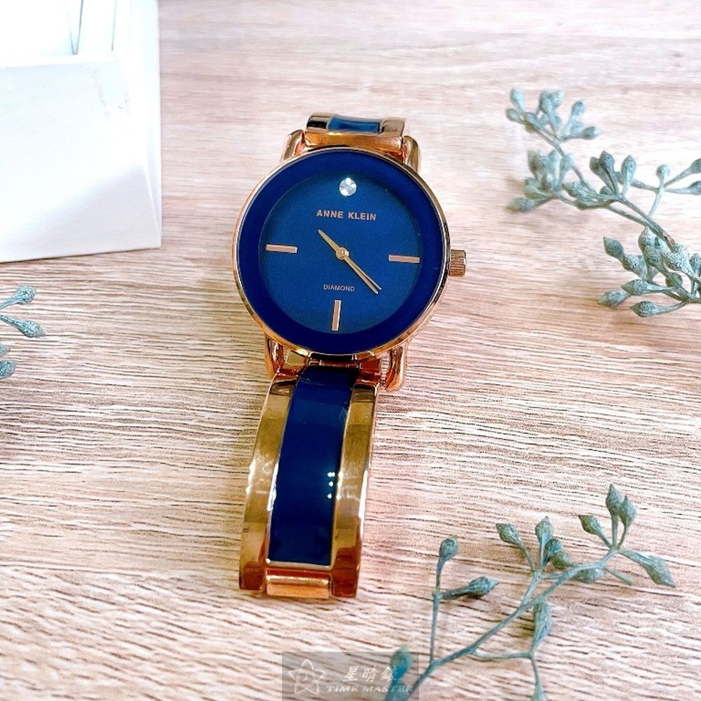 AnneKlein:手錶,型號:AN00214,女錶32mm深藍色錶殼深藍色錶面精鋼錶帶款-細節圖7