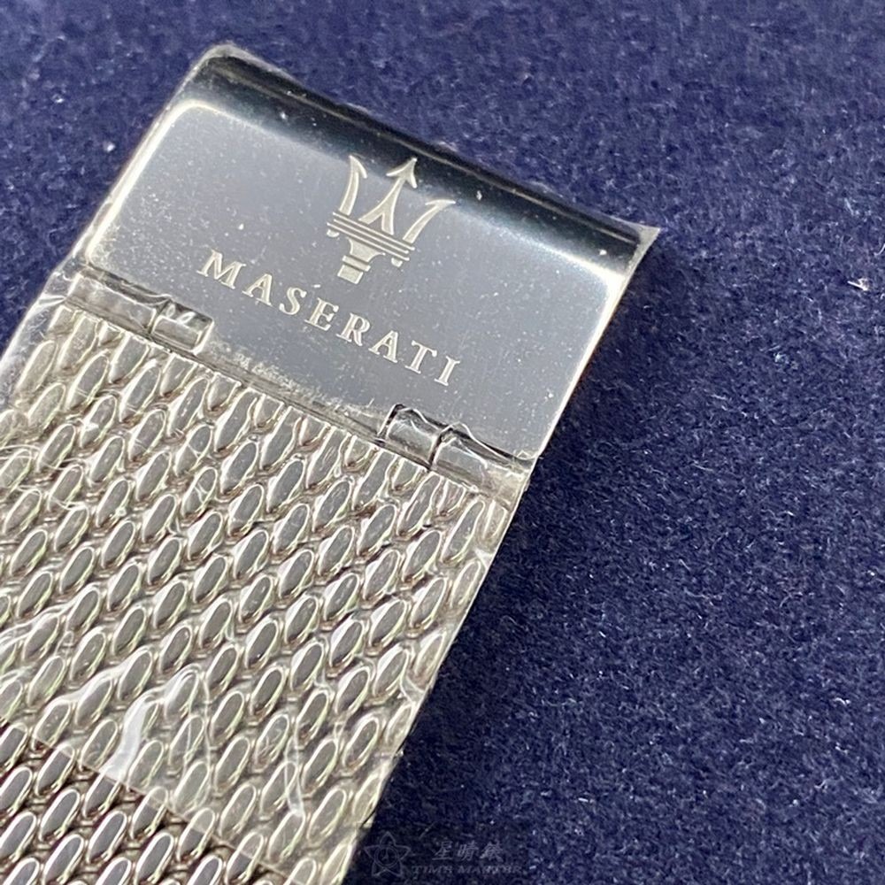 MASERATI:手錶,型號:R8873612005,男錶46mm銀錶殼黑色錶面米蘭錶帶款-細節圖7