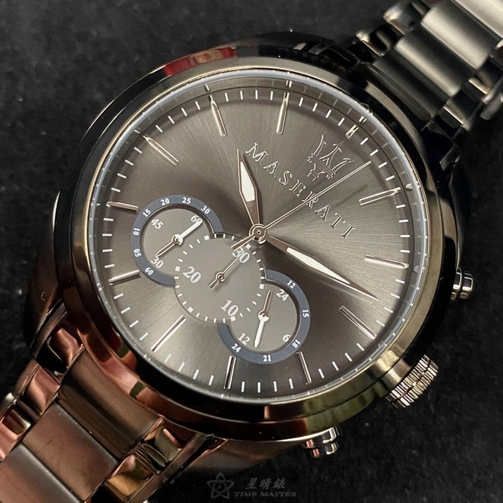 MASERATI:手錶,型號:R8873612002,男錶46mm黑錶殼黑色錶面精鋼錶帶款-細節圖2