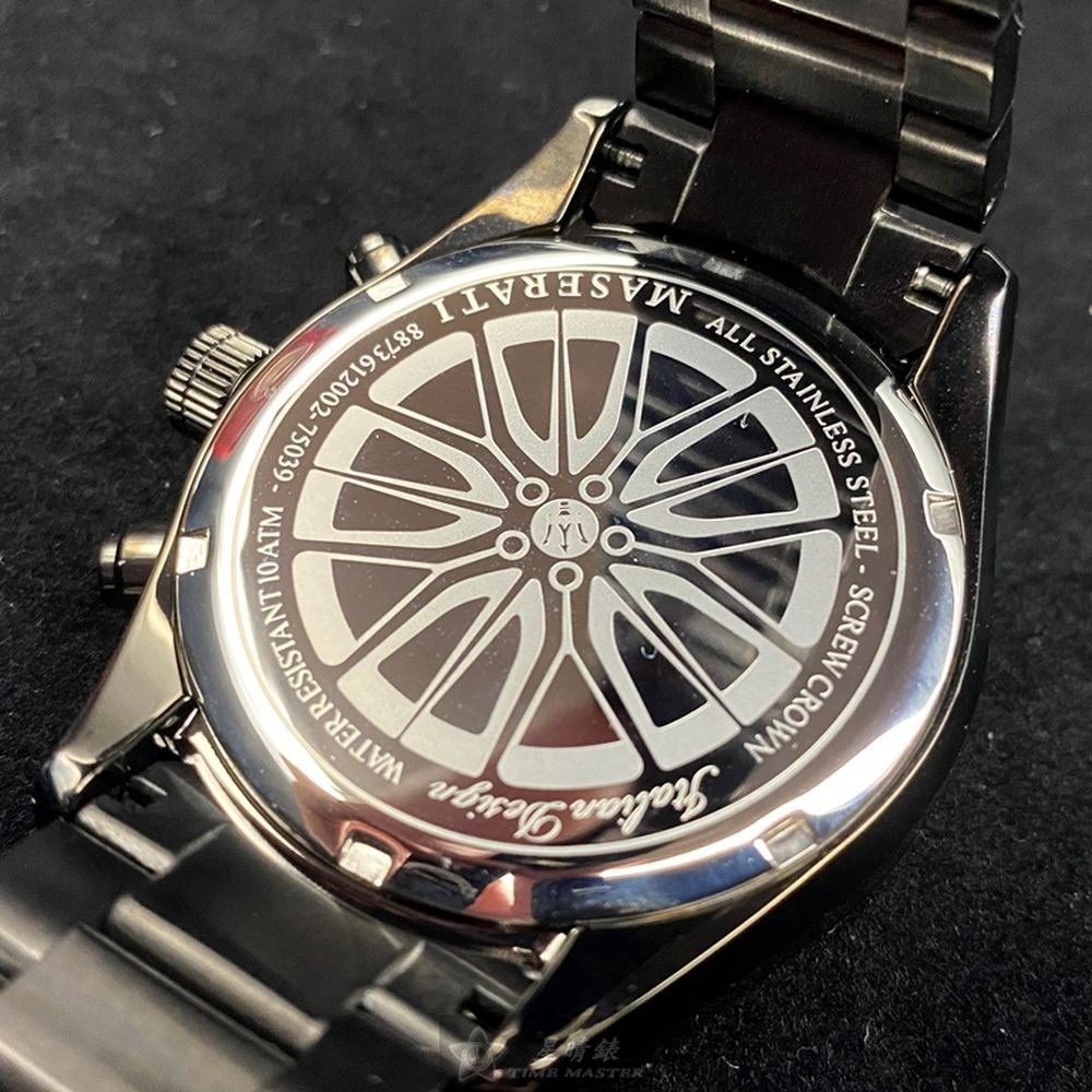 MASERATI:手錶,型號:R8873612002,男錶46mm黑錶殼黑色錶面精鋼錶帶款-細節圖4