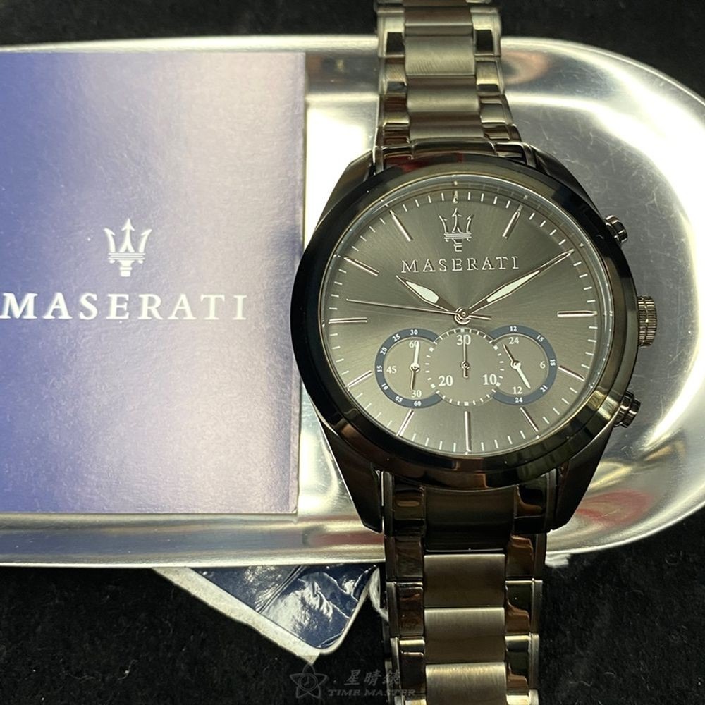 MASERATI:手錶,型號:R8873612002,男錶46mm黑錶殼黑色錶面精鋼錶帶款-細節圖9