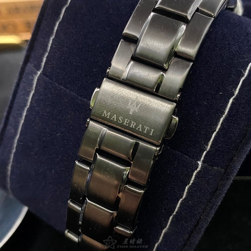 MASERATI:手錶,型號:R8873621005,男錶42mm槍灰色錶殼寶藍色錶面精鋼錶帶款-細節圖6
