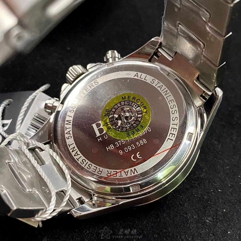 BOSS:手錶,型號:HB1513755,男錶42mm銀錶殼寶藍色錶面精鋼錶帶款-細節圖5