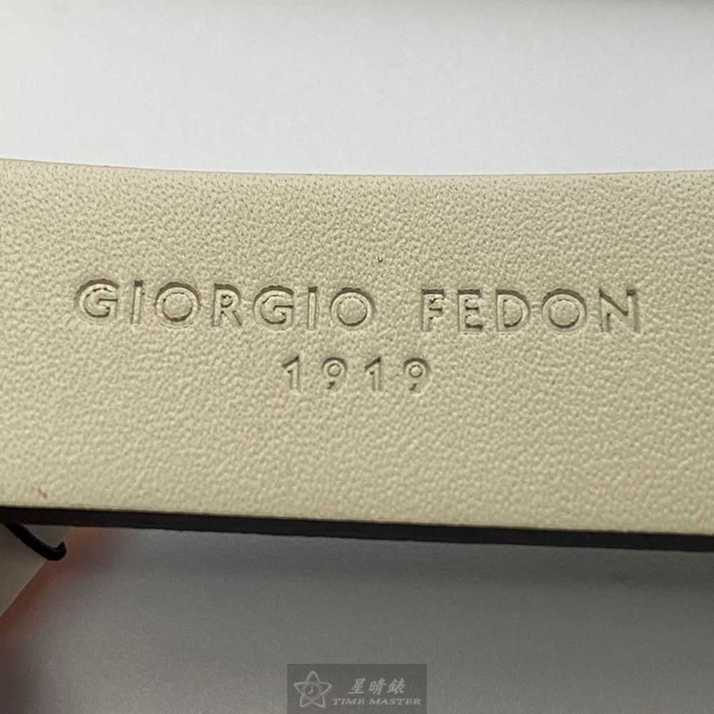 GiorgioFedon1919:手錶,型號:GF00042,男錶44mm銀錶殼黑色錶面真皮皮革錶帶款-細節圖9