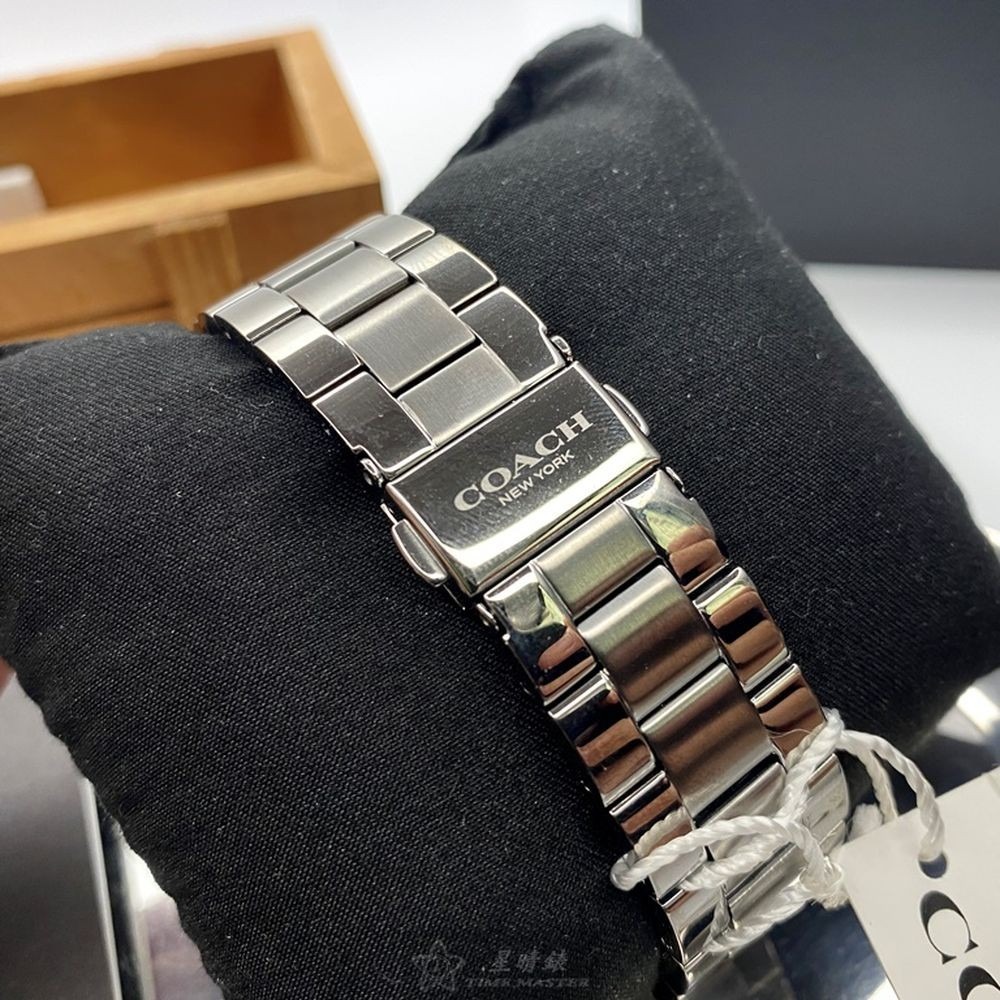 COACH:手錶,型號:CH00074,女錶34mm槍灰色錶殼淺灰色錶面精鋼錶帶款-細節圖9