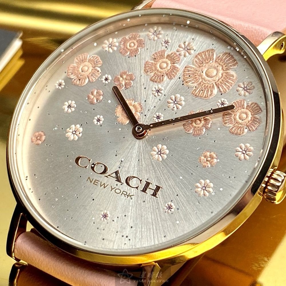 COACH:手錶,型號:CH00079,女錶36mm玫瑰金錶殼白色錶面真皮皮革錶帶款-細節圖2