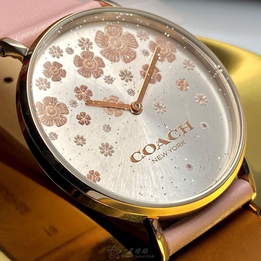COACH:手錶,型號:CH00079,女錶36mm玫瑰金錶殼白色錶面真皮皮革錶帶款-細節圖3