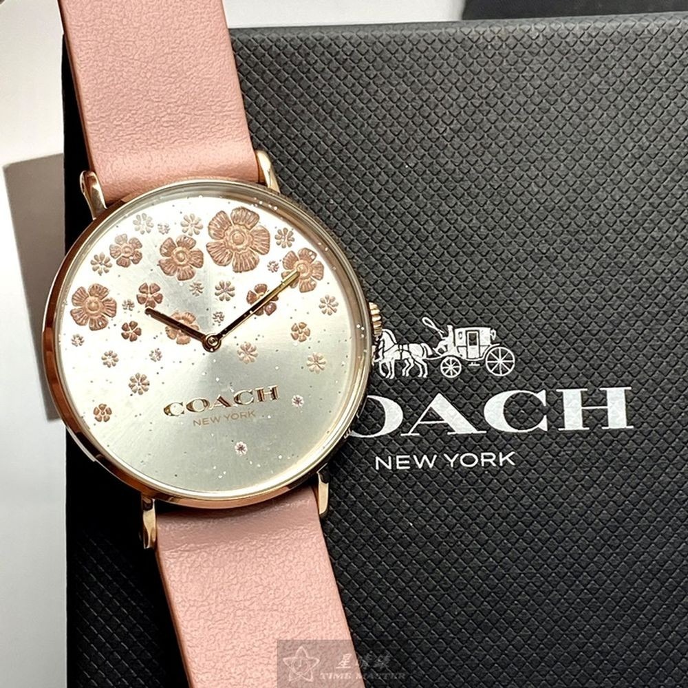 COACH:手錶,型號:CH00079,女錶36mm玫瑰金錶殼白色錶面真皮皮革錶帶款-細節圖4