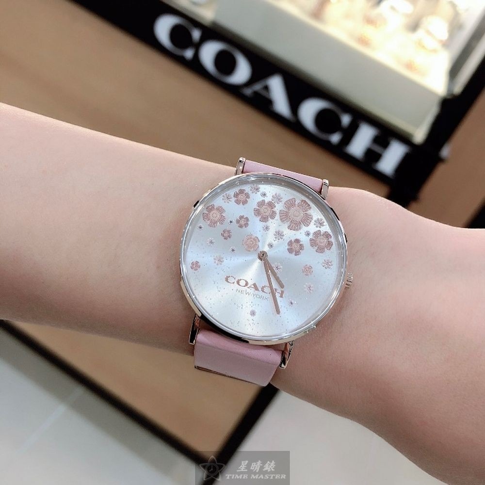 COACH:手錶,型號:CH00079,女錶36mm玫瑰金錶殼白色錶面真皮皮革錶帶款-細節圖6
