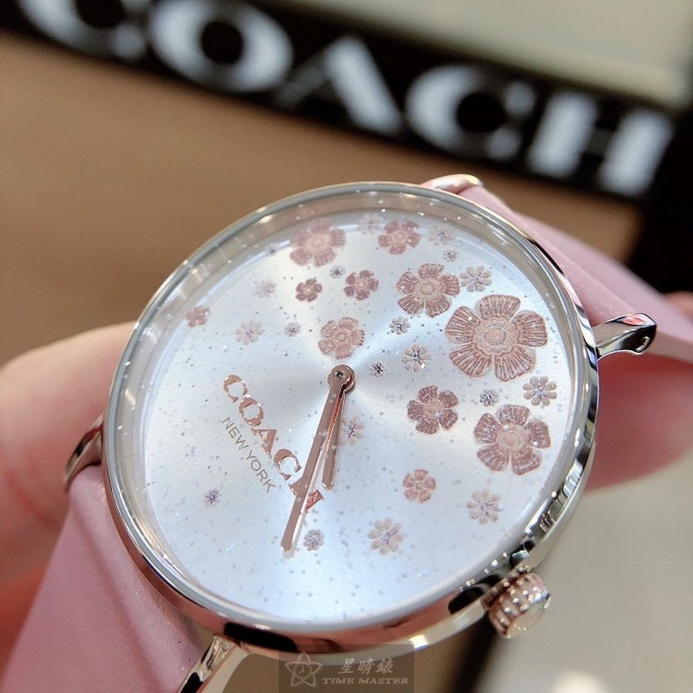 COACH:手錶,型號:CH00079,女錶36mm玫瑰金錶殼白色錶面真皮皮革錶帶款-細節圖7
