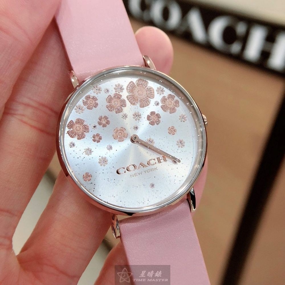 COACH:手錶,型號:CH00079,女錶36mm玫瑰金錶殼白色錶面真皮皮革錶帶款-細節圖8
