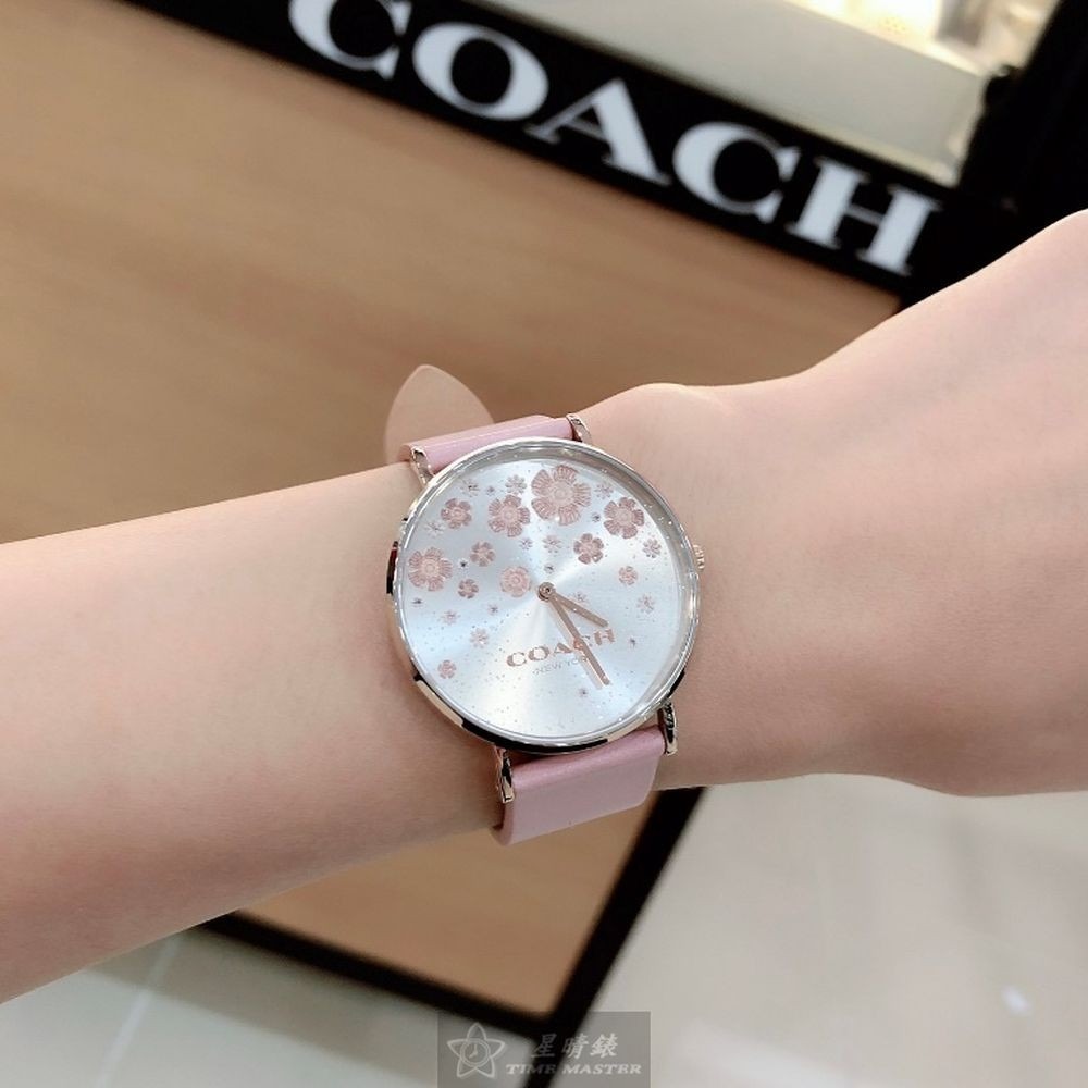COACH:手錶,型號:CH00079,女錶36mm玫瑰金錶殼白色錶面真皮皮革錶帶款-細節圖9