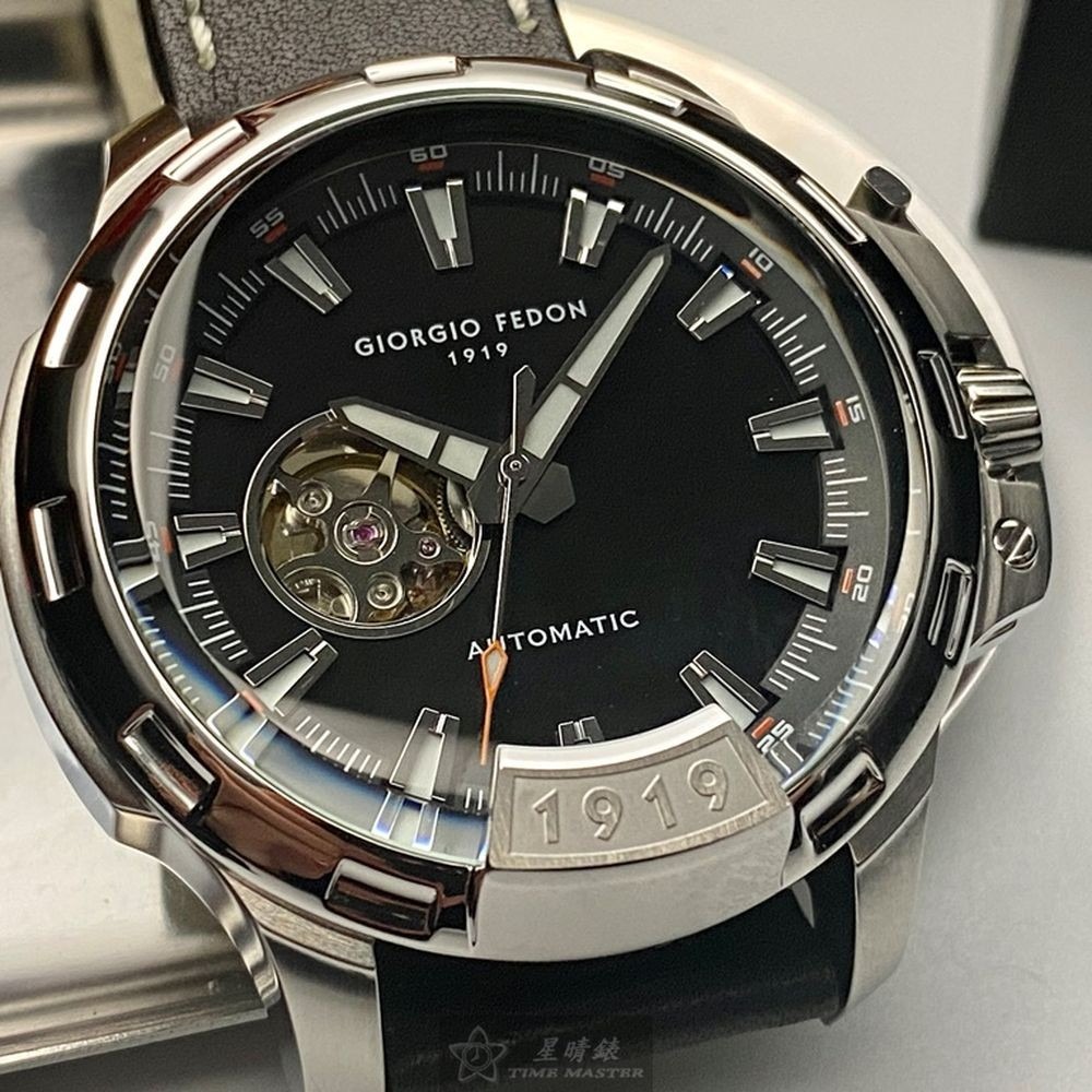 GiorgioFedon1919:手錶,型號:GF00056,男錶46mm銀錶殼內容錶面真皮皮革錶帶款-細節圖8