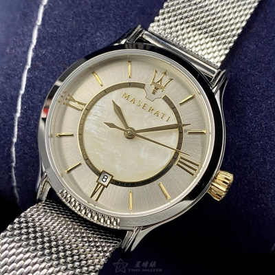 MASERATI:手錶,型號:R8853148504,女錶34mm銀錶殼貝母錶面米蘭錶帶款