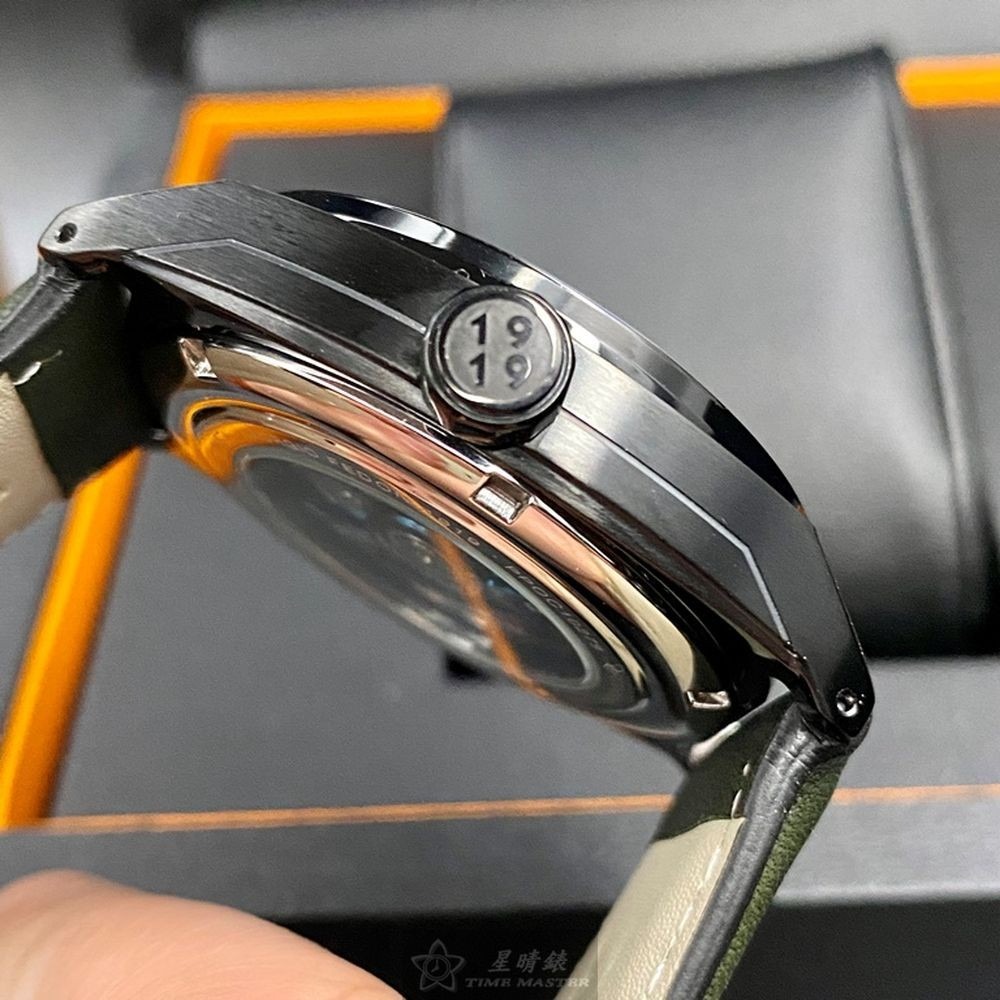 GiorgioFedon1919:手錶,型號:GF00064,男錶44mm黑錶殼墨綠色錶面真皮皮革錶帶款-細節圖6
