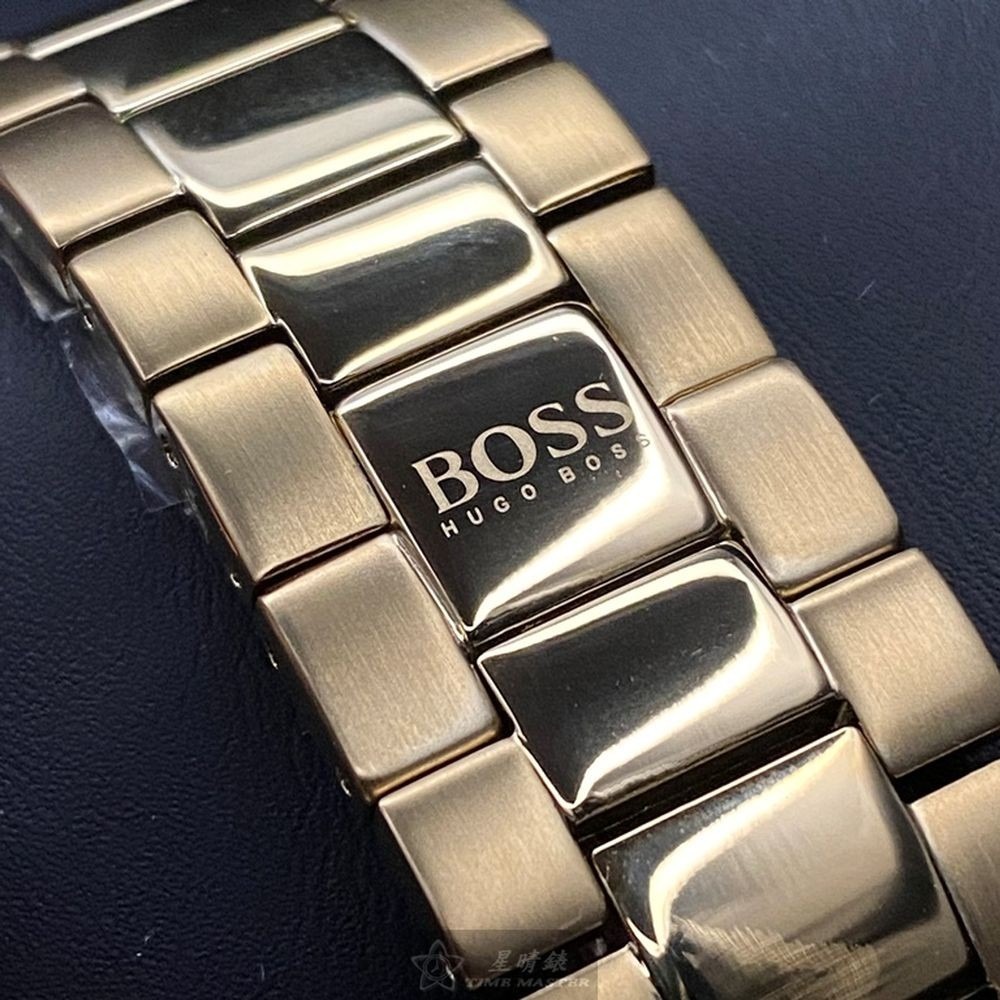 BOSS:手錶,型號:HB1513340,男錶44mm金色錶殼寶藍色錶面精鋼錶帶款-細節圖8