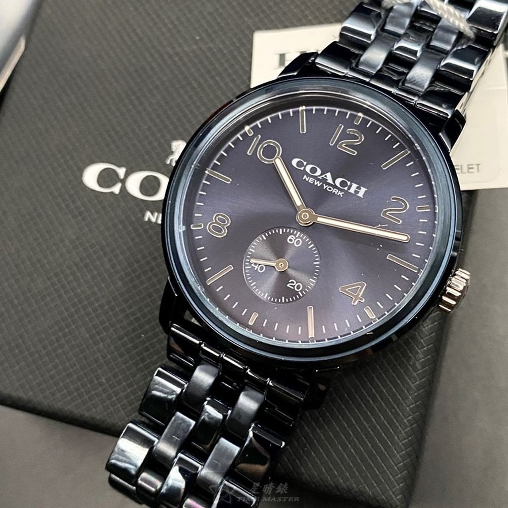 COACH:手錶,型號:CH00067,男女通用錶42mm寶藍錶殼寶藍色錶面精鋼錶帶款-細節圖7