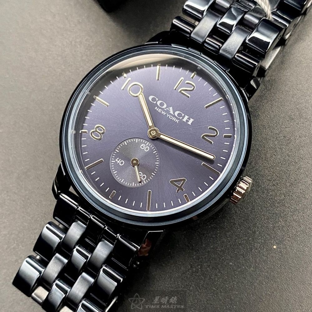 COACH:手錶,型號:CH00067,男女通用錶42mm寶藍錶殼寶藍色錶面精鋼錶帶款-細節圖8
