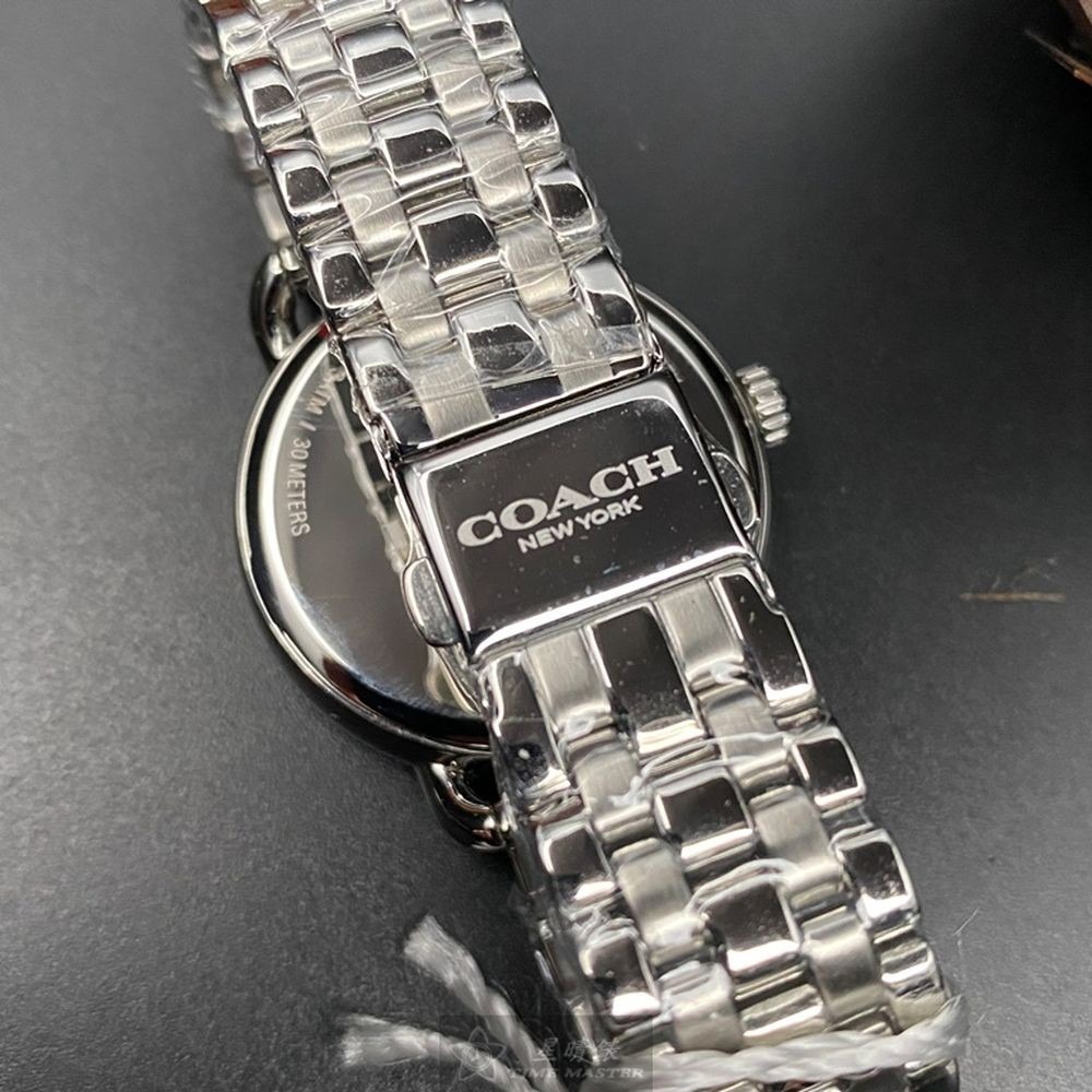 COACH:手錶,型號:CH00097,女錶36mm銀錶殼白色錶面精鋼錶帶款-細節圖5
