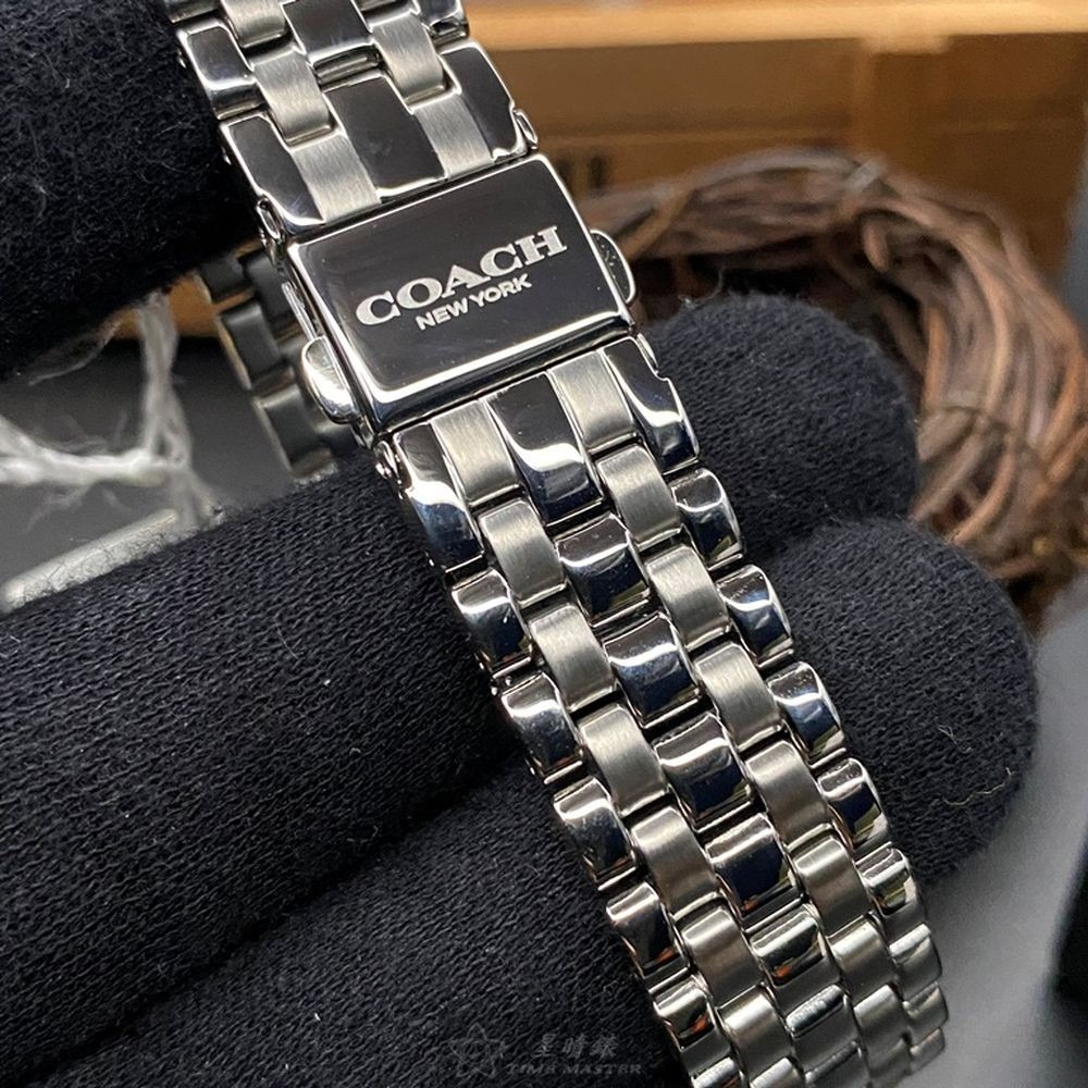 COACH:手錶,型號:CH00097,女錶36mm銀錶殼白色錶面精鋼錶帶款-細節圖9