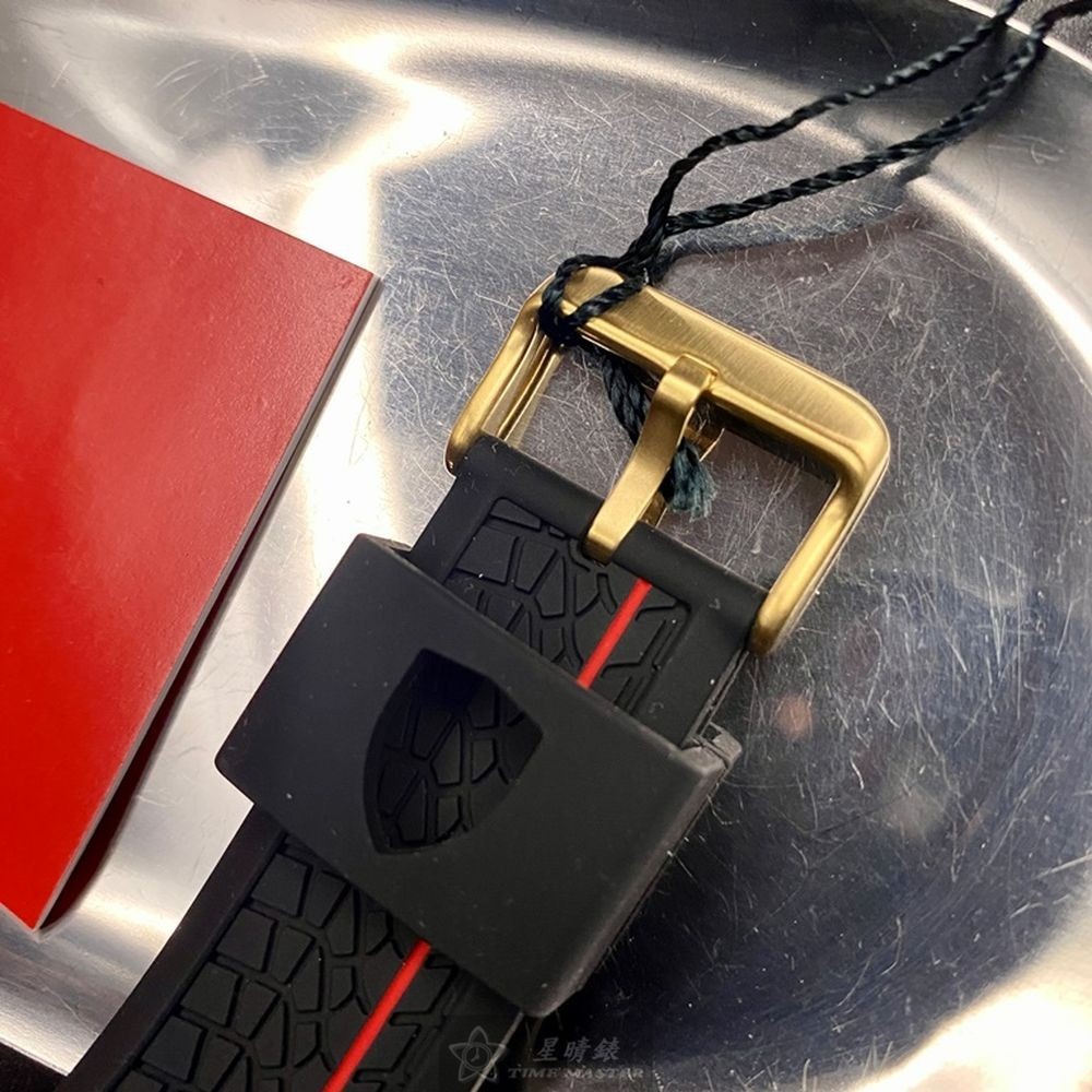 FERRARI:手錶,型號:FE00042,男錶46mm黑錶殼黑金色錶面矽膠錶帶款-細節圖6