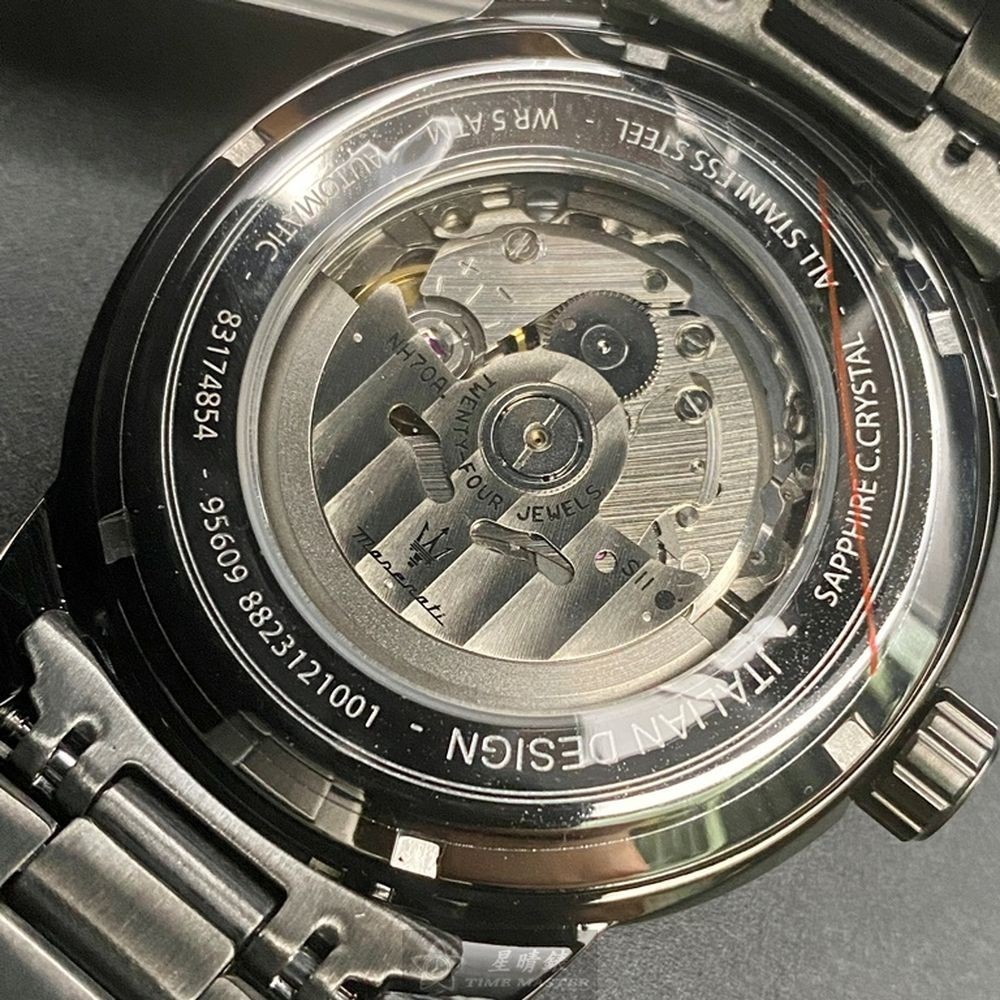 MASERATI:手錶,型號:R8823121001,男錶44mm黑錶殼寶藍色錶面精鋼錶帶款-細節圖5