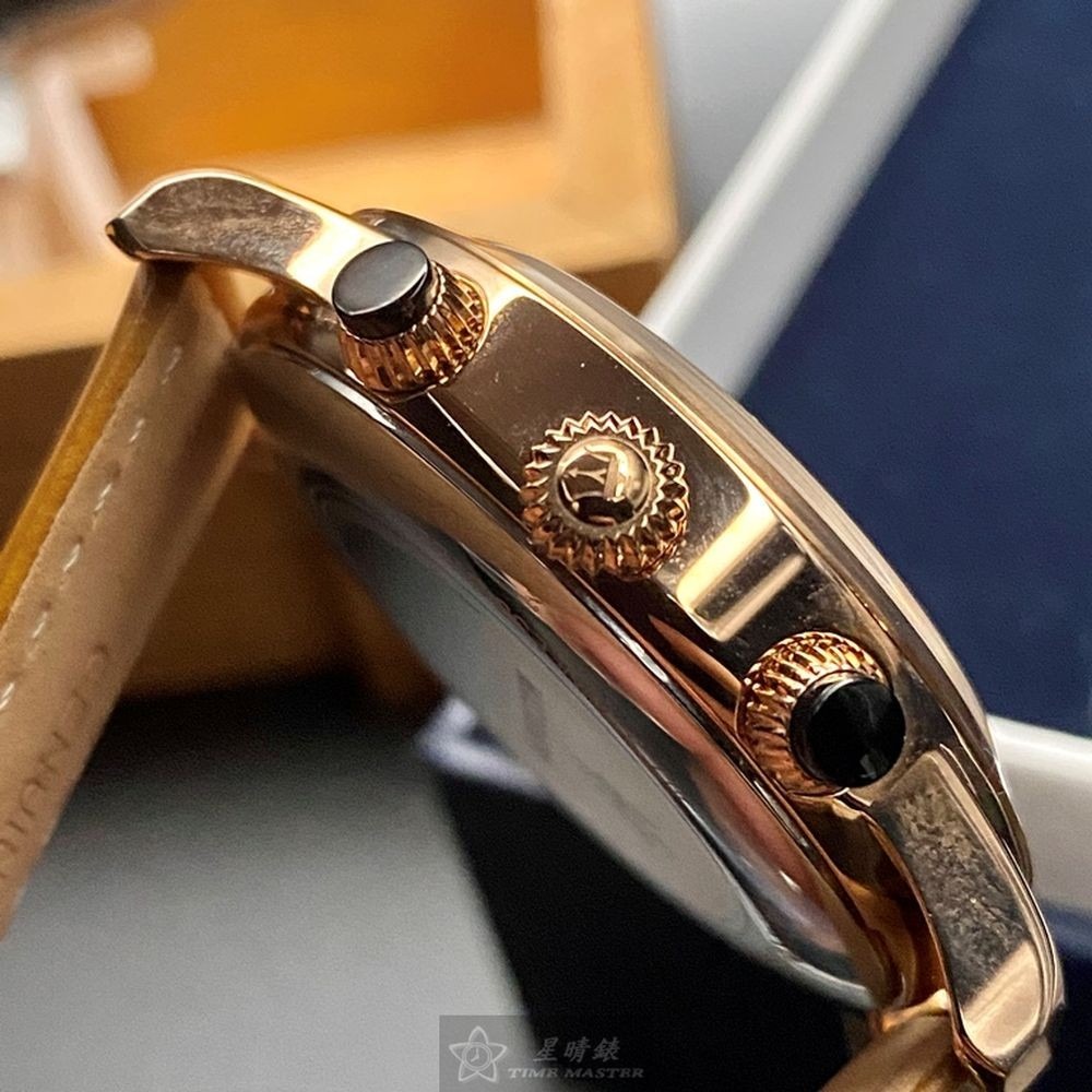 MASERATI:手錶,型號:R8871633002,男女通用錶44mm玫瑰金錶殼白色錶面真皮皮革錶帶款-細節圖5