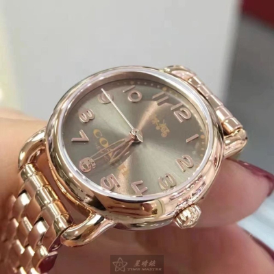 COACH:手錶,型號:CH00111,女錶24mm玫瑰金錶殼玫瑰金色錶面精鋼錶帶款