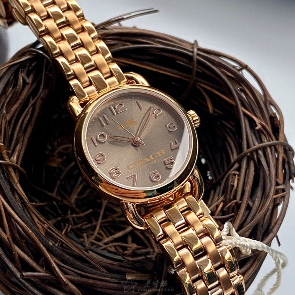 COACH:手錶,型號:CH00111,女錶24mm玫瑰金錶殼玫瑰金色錶面精鋼錶帶款-細節圖5