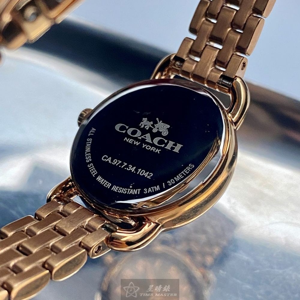 COACH:手錶,型號:CH00111,女錶24mm玫瑰金錶殼玫瑰金色錶面精鋼錶帶款-細節圖8