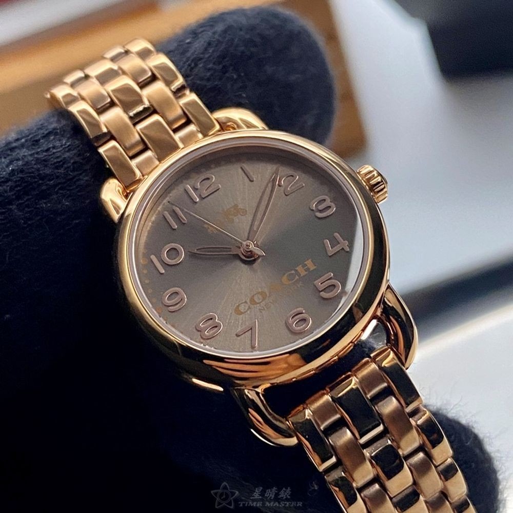 COACH:手錶,型號:CH00111,女錶24mm玫瑰金錶殼玫瑰金色錶面精鋼錶帶款-細節圖9