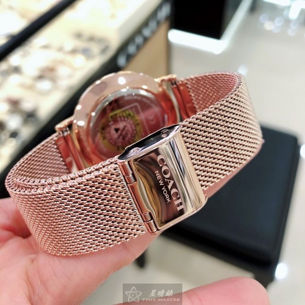 COACH:手錶,型號:CH00113,女錶36mm玫瑰金錶殼白色錶面米蘭錶帶款-細節圖5