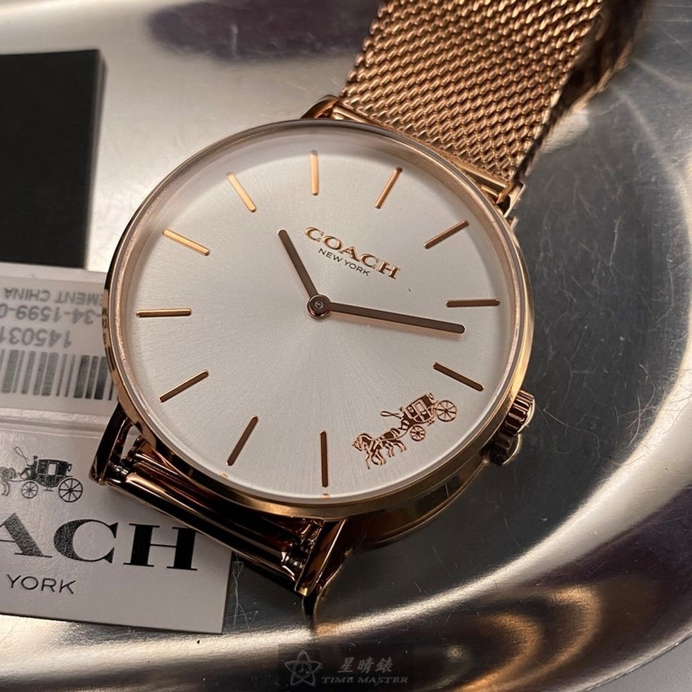 COACH:手錶,型號:CH00113,女錶36mm玫瑰金錶殼白色錶面米蘭錶帶款-細節圖9