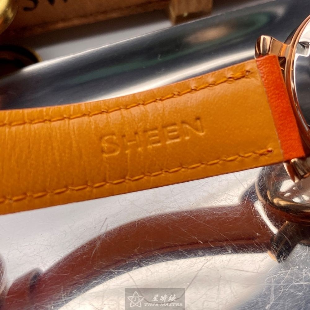 CASIO:手錶,型號:CA00006,女錶34mm玫瑰金錶殼玫瑰金色錶面真皮皮革錶帶款-細節圖7
