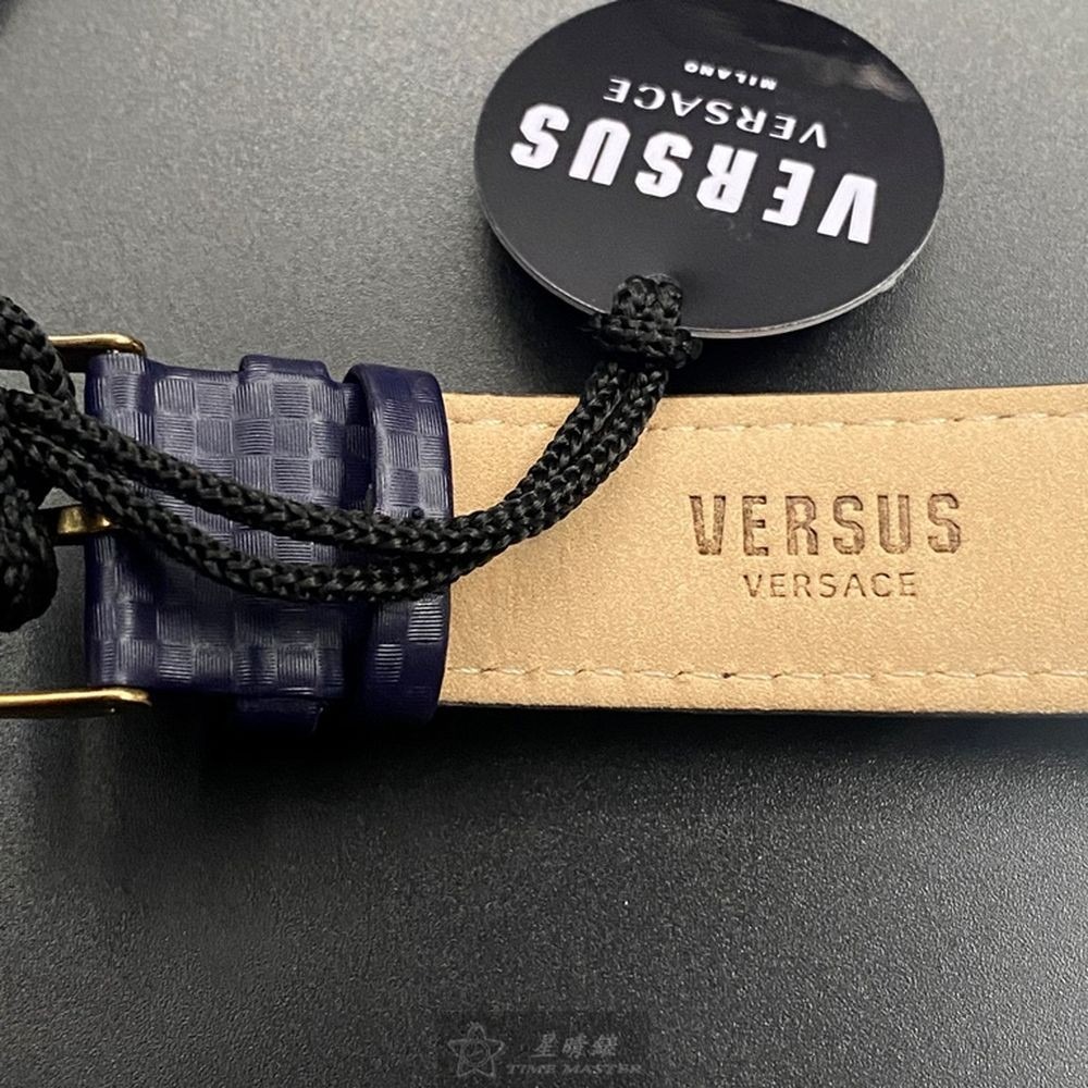 VERSUS VERSACE:手錶,型號:VV00165,男錶46mm寶藍錶殼寶藍色錶面真皮皮革錶帶款-細節圖6