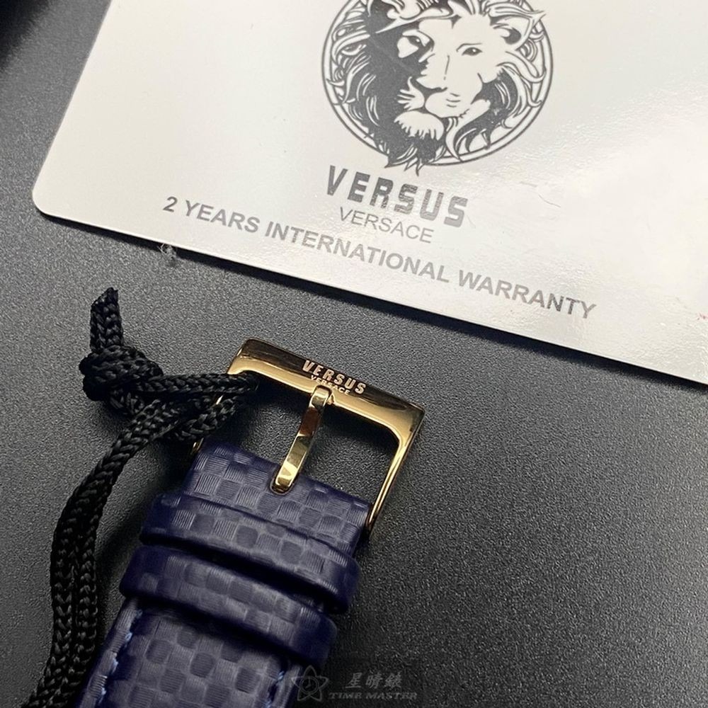 VERSUS VERSACE:手錶,型號:VV00165,男錶46mm寶藍錶殼寶藍色錶面真皮皮革錶帶款-細節圖7