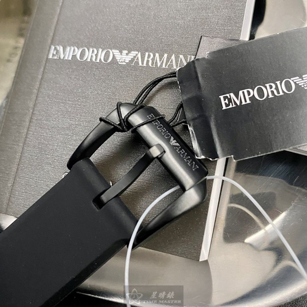 ARMANI:手錶,型號:AR00013,男錶42mm墨綠色錶殼墨綠色錶面矽膠錶帶款-細節圖4