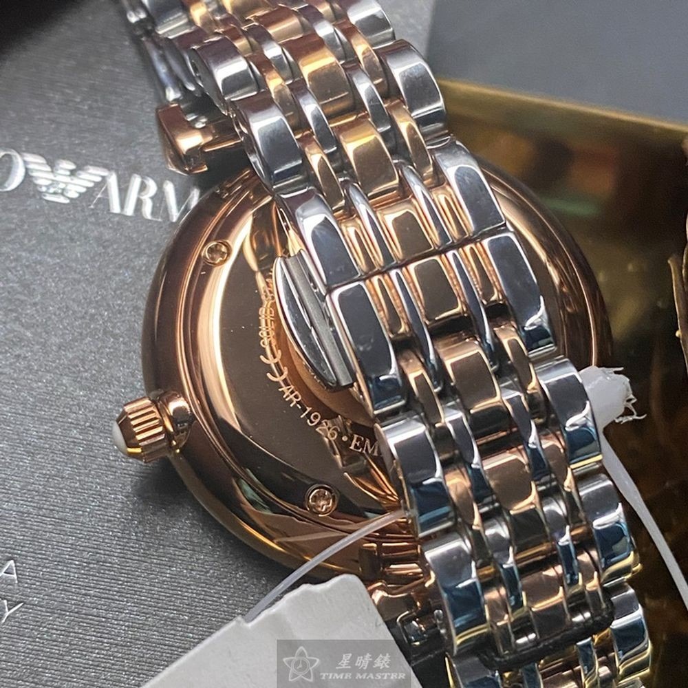 ARMANI:手錶,型號:AR00017,女錶32mm玫瑰金錶殼白色錶面精鋼錶帶款-細節圖8