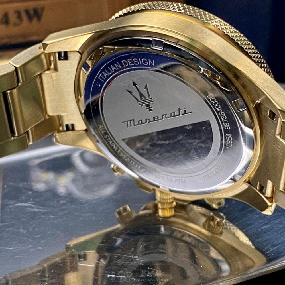 MASERATI:手錶,型號:R8873640008,男錶44mm寶藍錶殼寶藍色錶面精鋼錶帶款-細節圖6