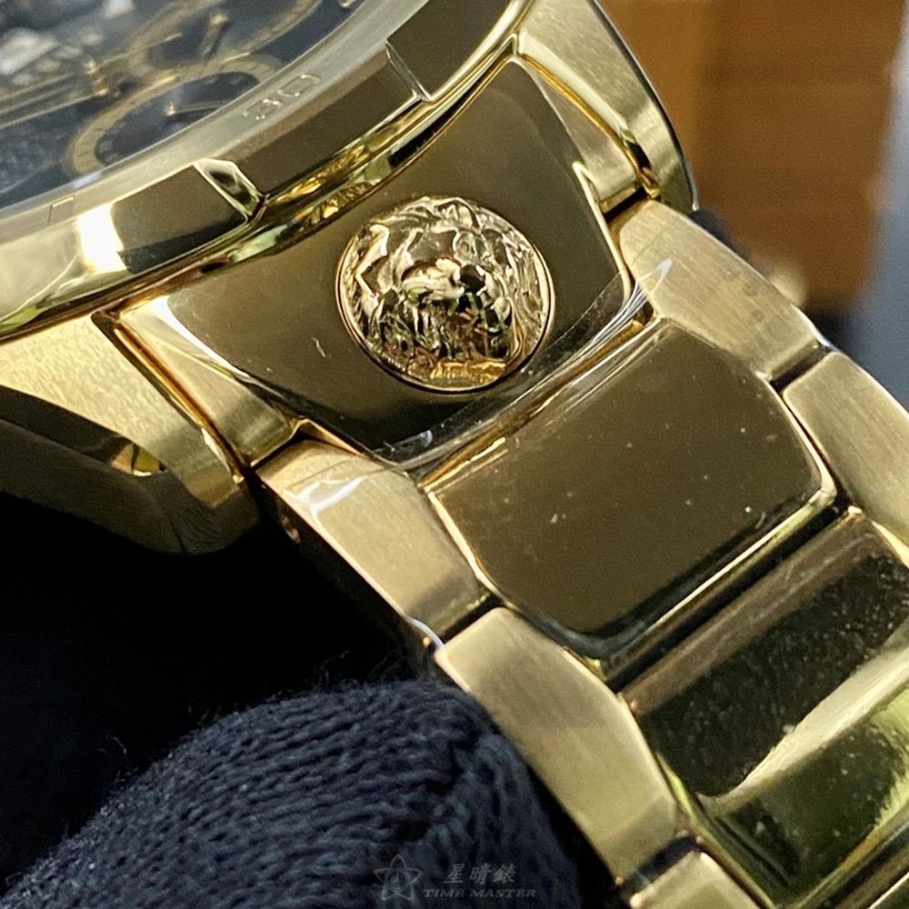 VERSUS VERSACE:手錶,型號:VV00037,男錶44mm金色錶殼黑色錶面精鋼錶帶款-細節圖5