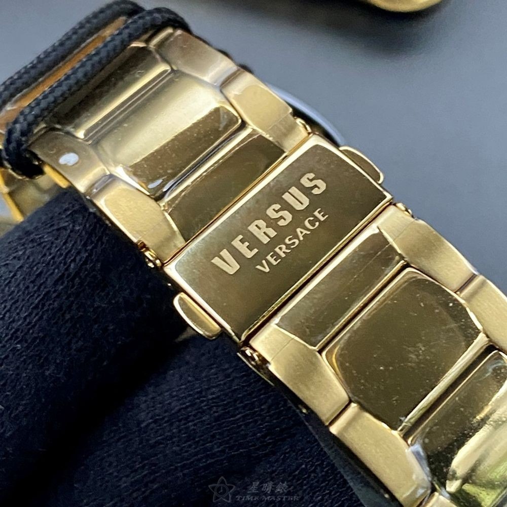 VERSUS VERSACE:手錶,型號:VV00037,男錶44mm金色錶殼黑色錶面精鋼錶帶款-細節圖6