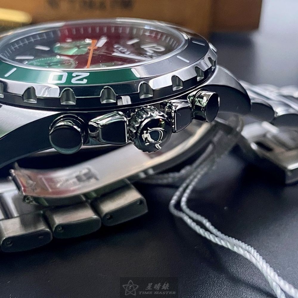 COACH:手錶,型號:CH00118,男錶44mm墨綠色錶殼黑色錶面精鋼錶帶款-細節圖7