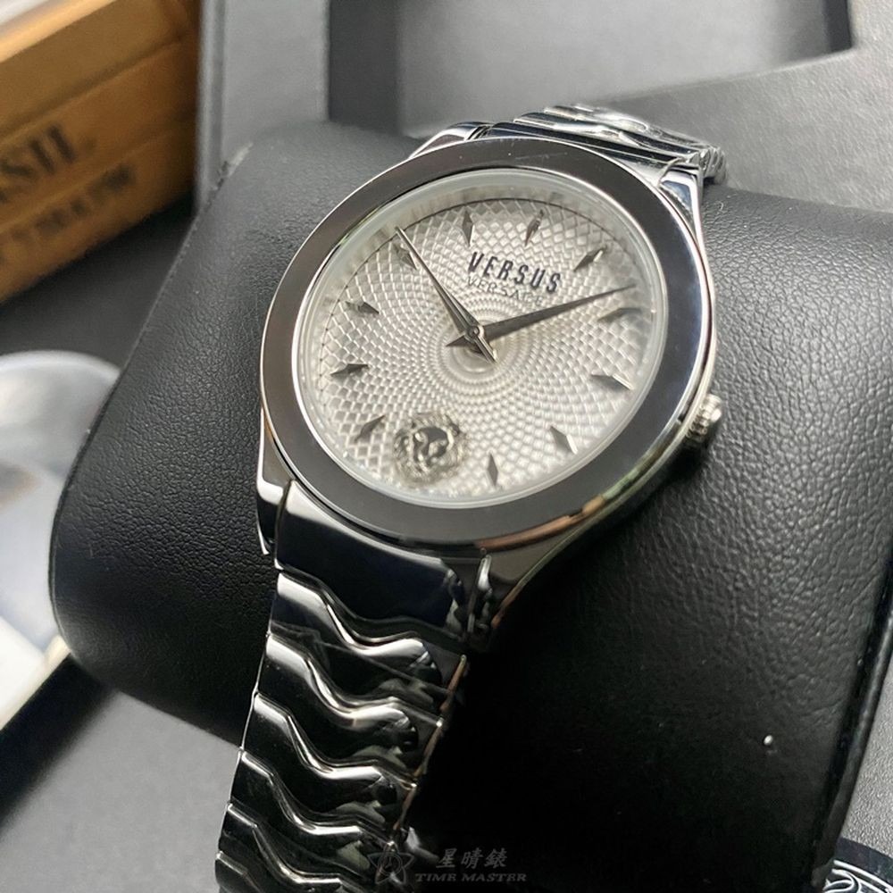 VERSUS VERSACE:手錶,型號:VV00284,女錶34mm銀錶殼銀白色錶面精鋼錶帶款-細節圖7