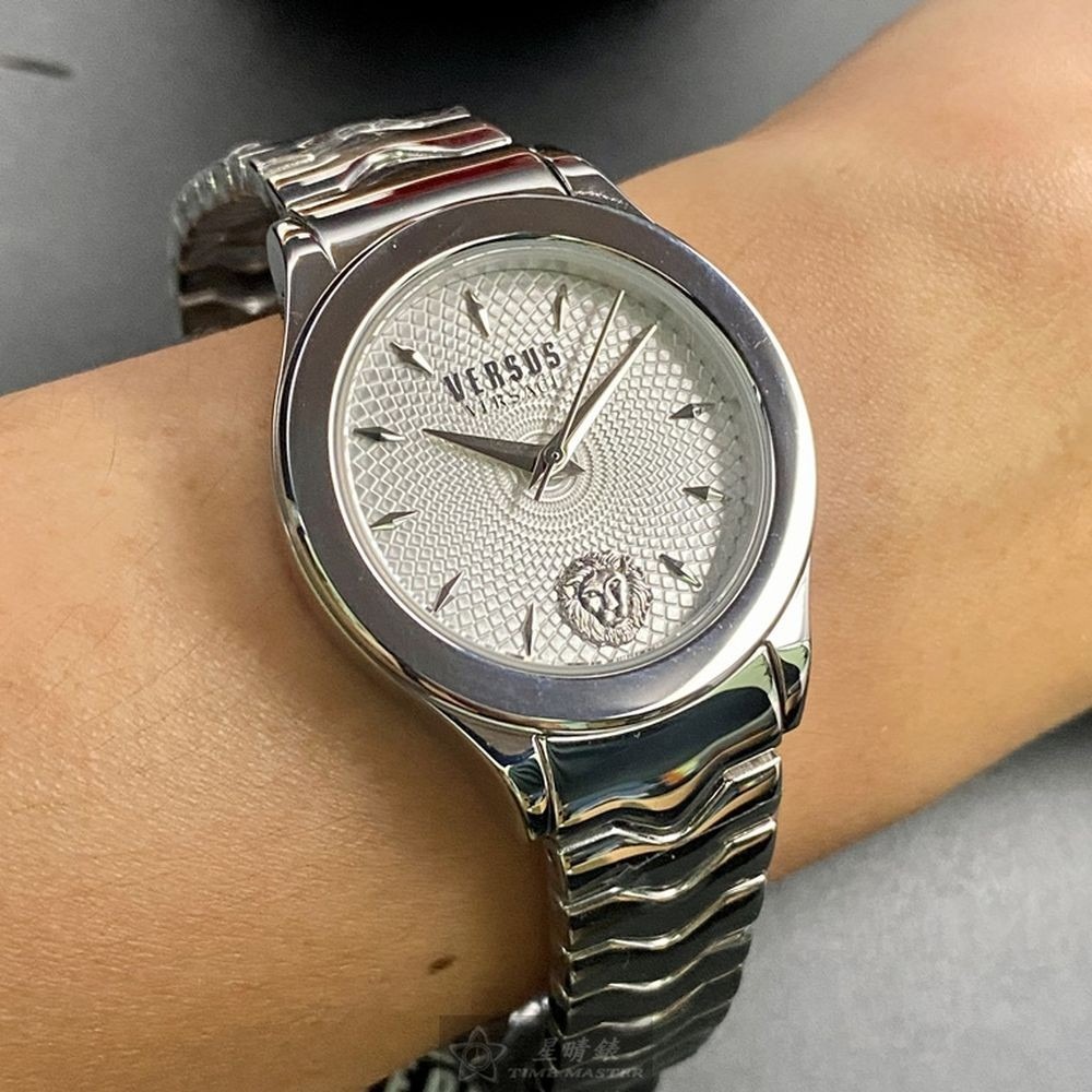 VERSUS VERSACE:手錶,型號:VV00284,女錶34mm銀錶殼銀白色錶面精鋼錶帶款-細節圖9