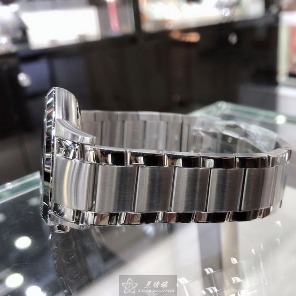 ARMANI:手錶,型號:AR00019,男錶42mm銀錶殼黑色錶面精鋼錶帶款-細節圖3