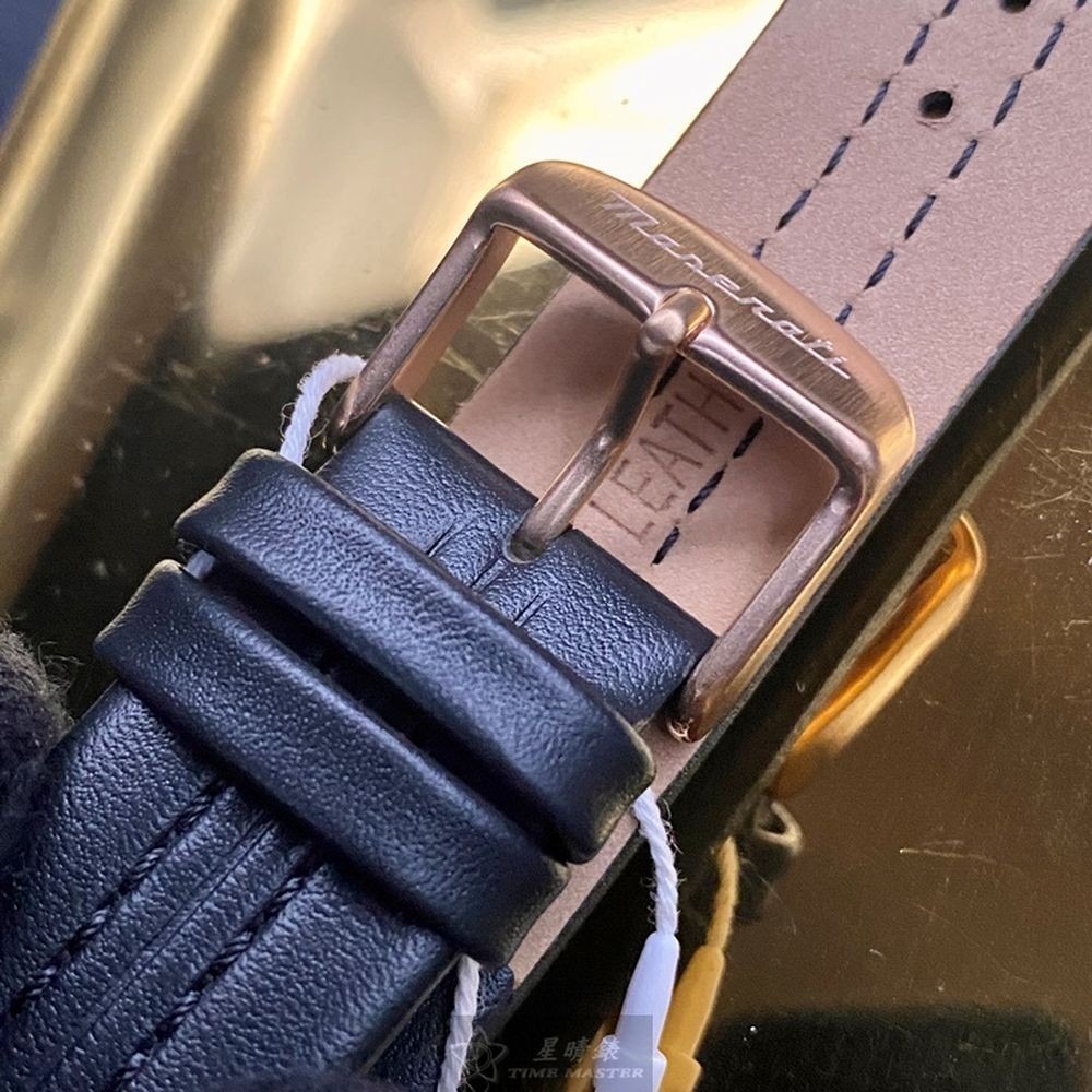 MASERATI:手錶,型號:R88716120252,男錶46mm黑錶殼黑色錶面真皮皮革錶帶款-細節圖8