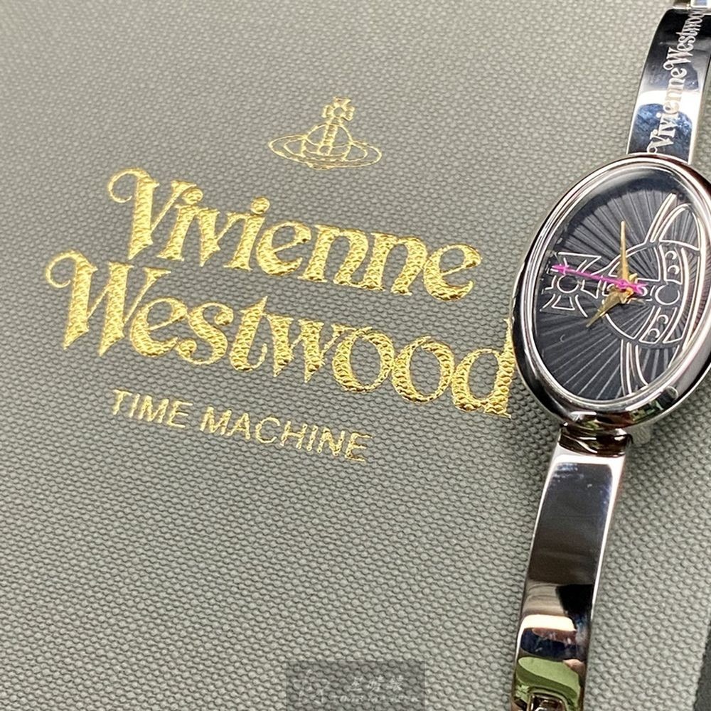 Vivienne Westwood:手錶,型號:VW00006,女錶22mm, 32mm銀錶殼黑色錶面精鋼錶帶款-細節圖7