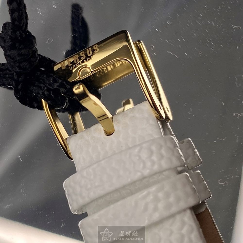 VERSUS VERSACE:手錶,型號:VV00117,女錶38mm金色錶殼白色錶面真皮皮革錶帶款-細節圖5