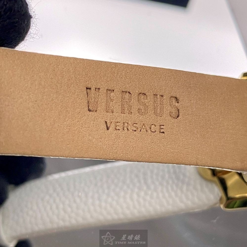 VERSUS VERSACE:手錶,型號:VV00117,女錶38mm金色錶殼白色錶面真皮皮革錶帶款-細節圖6
