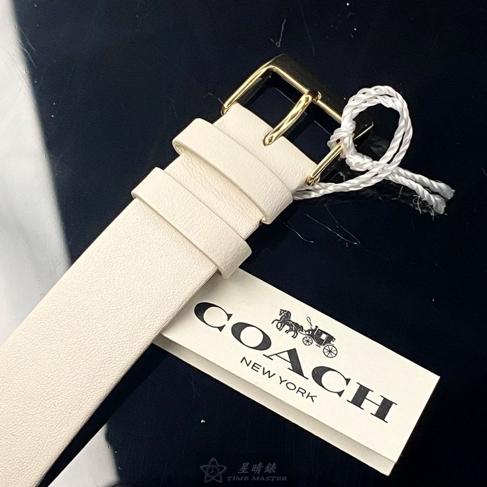COACH:手錶,型號:CH00128,女錶36mm金色錶殼黑色錶面真皮皮革錶帶款-細節圖8
